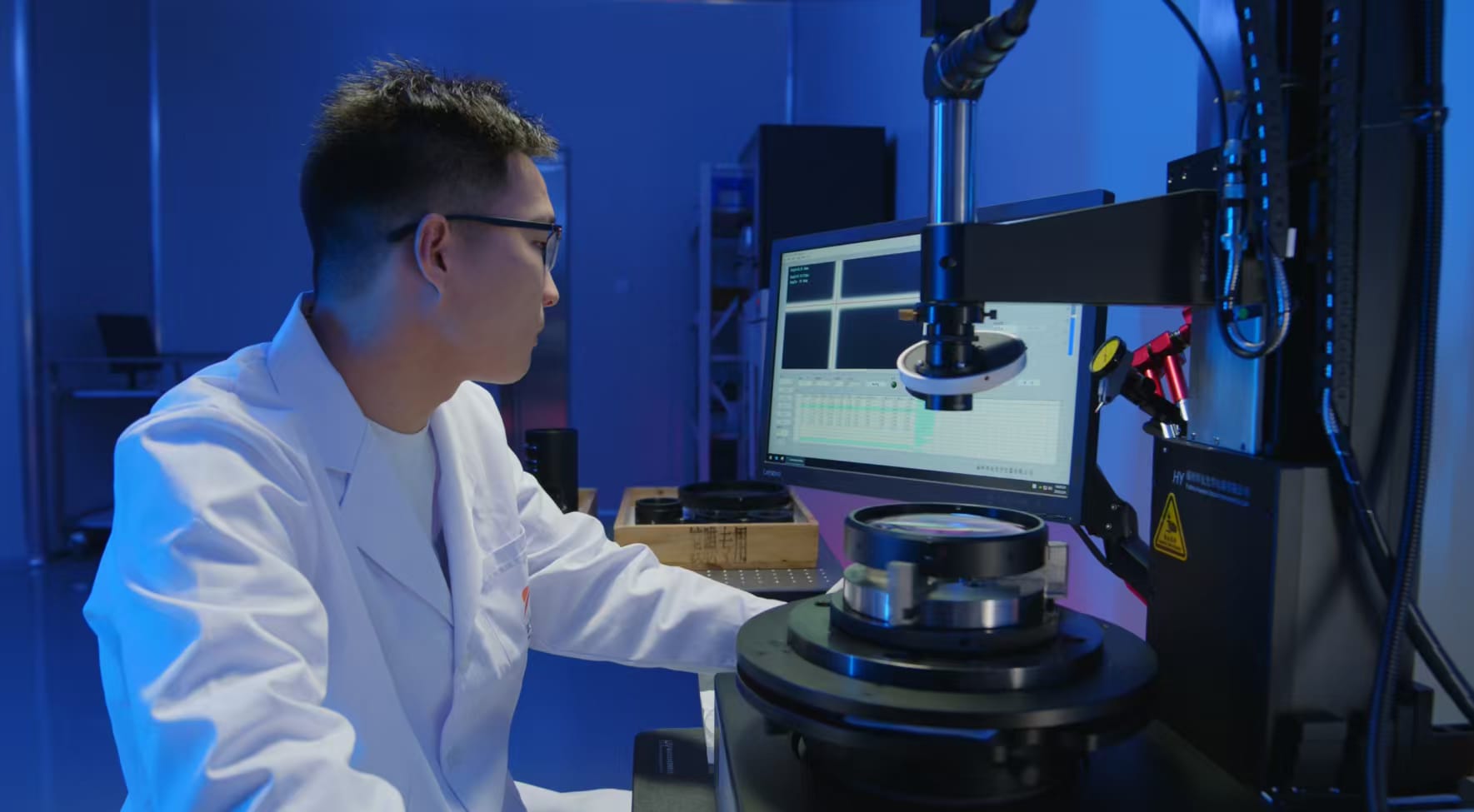 Engineer performing final quality inspection before delivery